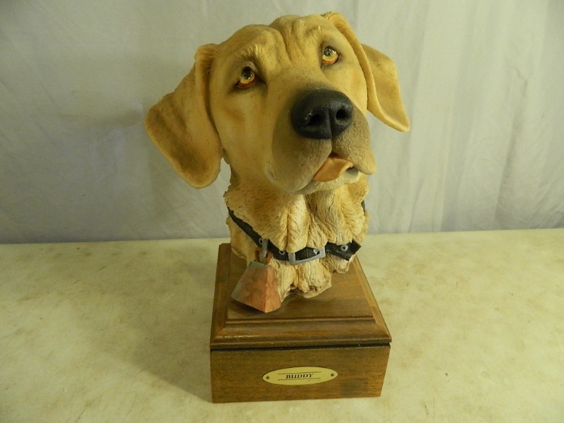 lot 14 image: Buddy Dog Statue