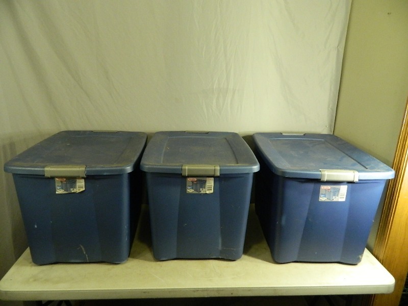 lot 65 image: 3 Totes with Lids