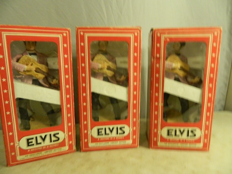 lot 67 image: 3 Elvis Ceramic Decanters