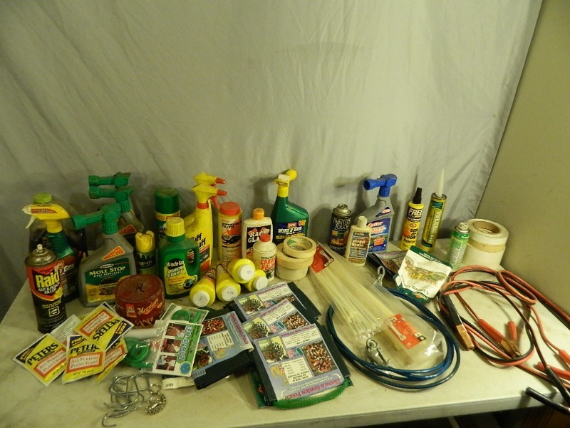 lot 82 image: Yard Treatments, Jumper Cables, More