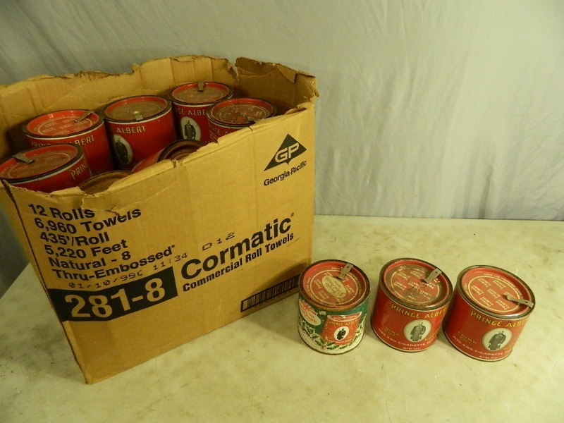 lot 151 image: Vintage Prince Albert Tobacco Tins