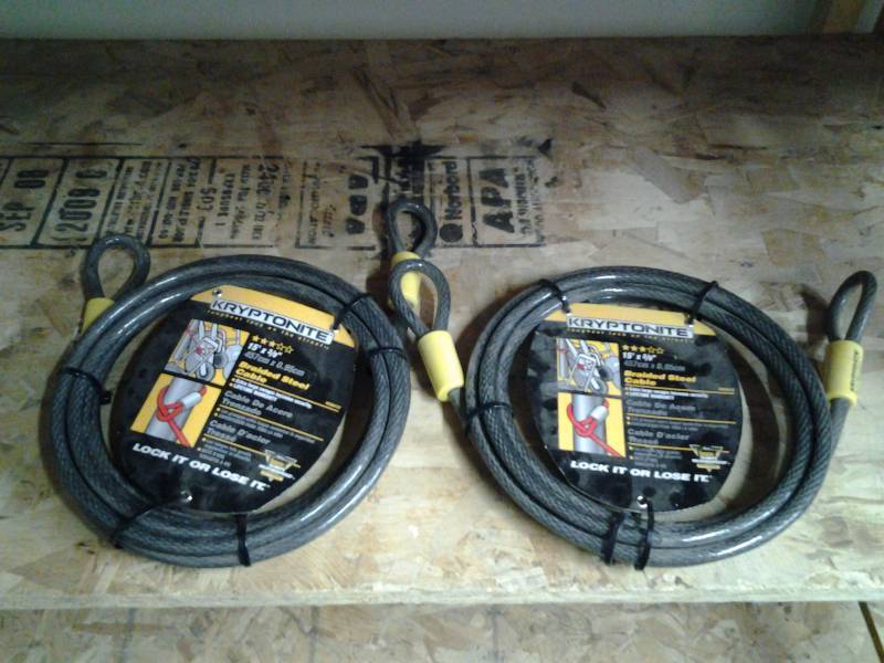 lot 13 image: 2-New Kryptonite Braided Steel Cable 15 Ft. x 38 Inches, Gas Nozzle 1-Inch Inlet, 84-816761Q14, New Briggs & Statton Carburetor, More