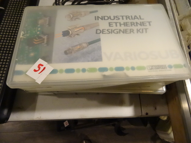 lot 51 image: Industrial Ethernet designer kit. USB firewire designer kit. Combicon overview kit.