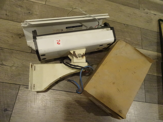 lot 70 image: Video Alarm inc. 24889 outdoor video camera housing. Hubbell service entrance elbow. SLBM-6