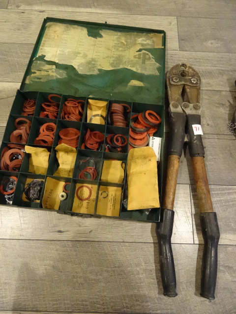 lot 71 image: Fiber washer kit. Heavy duty electrical cable crimper