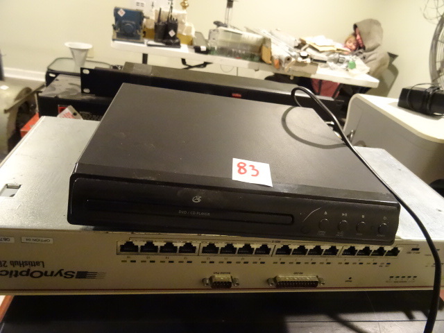 lot 83 image: GPX D200B CD player. Synoptics Lattis hub 2814