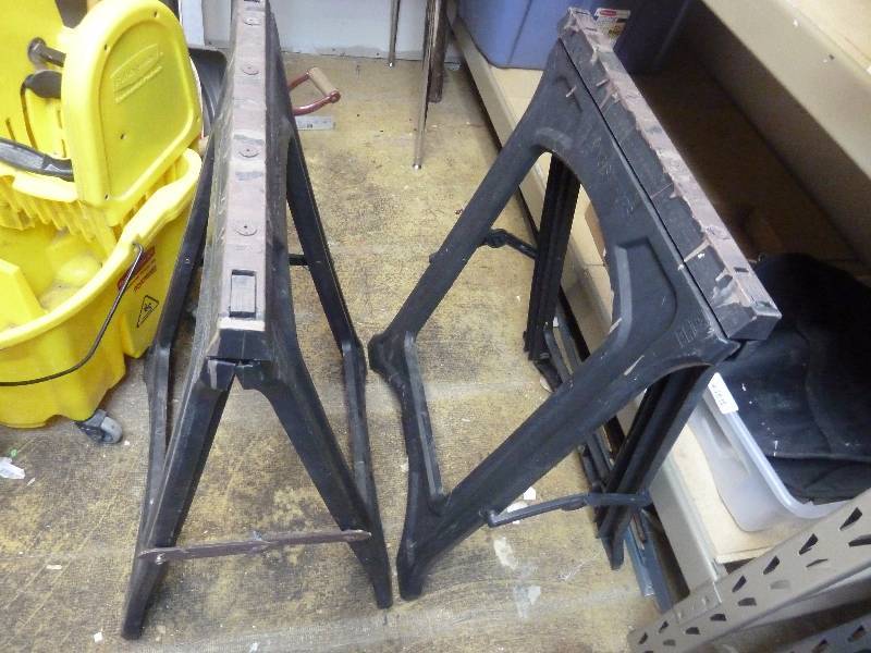 lot 16 image: Folding Saw Horses