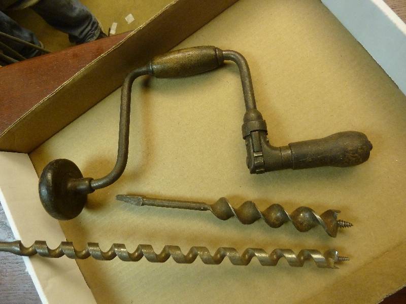 lot 88 image: Antique Hand Drill with Bits