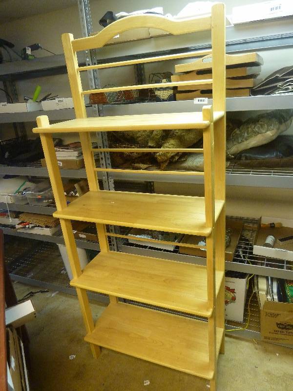 lot 131 image: Wooden Bakers Rack