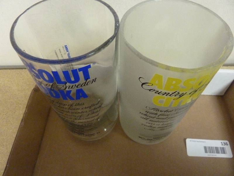 lot 136 image: Two Absolute Vodka Vases