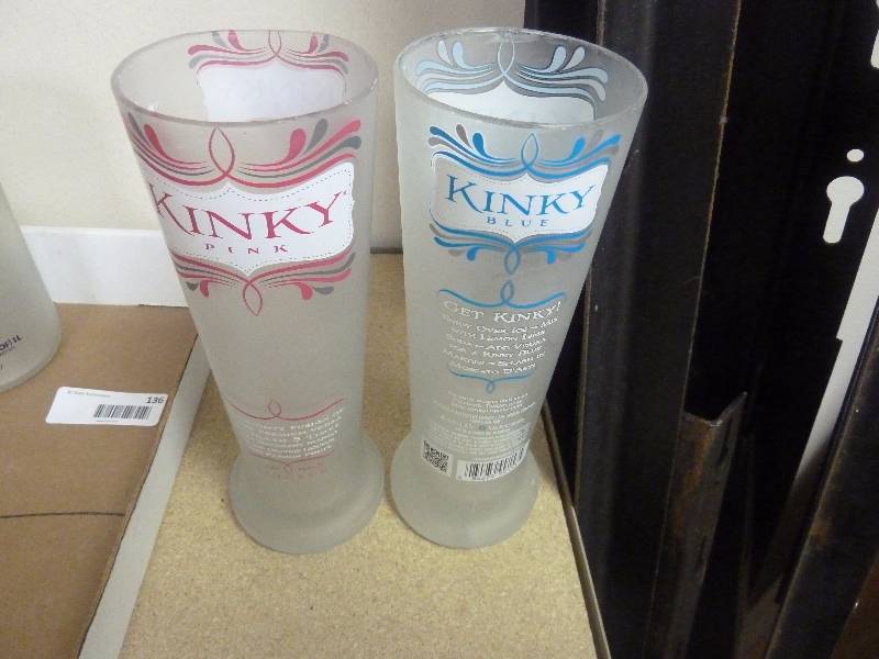 lot 138 image: Two Kinky Drinking Glasses or Vases