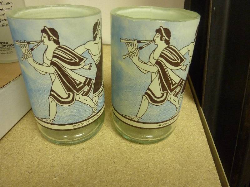 lot 142 image: Two Greek Wine Drinking Glasses