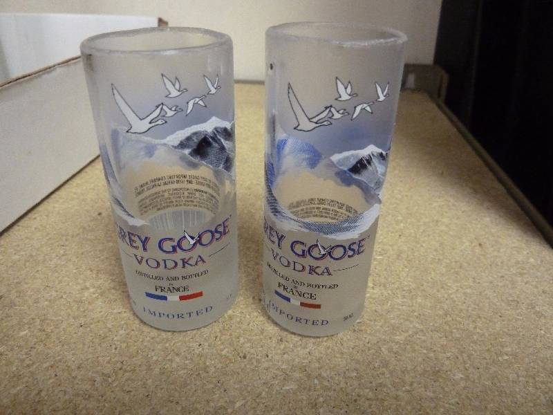 lot 143 image: Two Grey Goose Shot Glasses