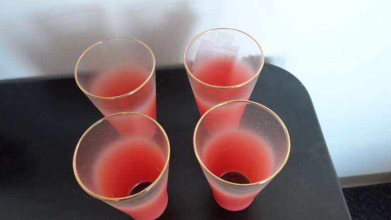 Peach and Gold Glasses