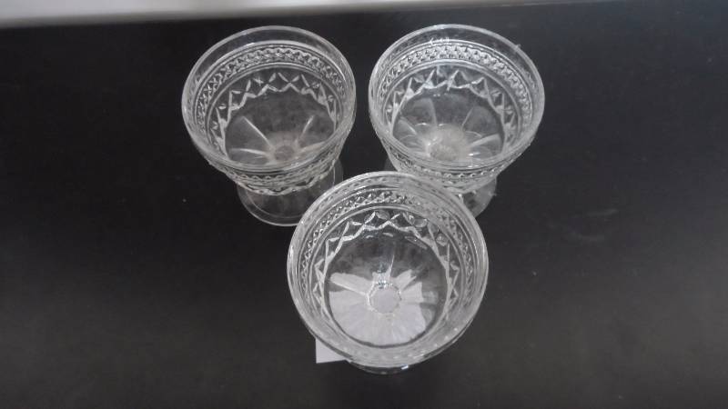 Set of 3 Depression Glass Desert Dishes