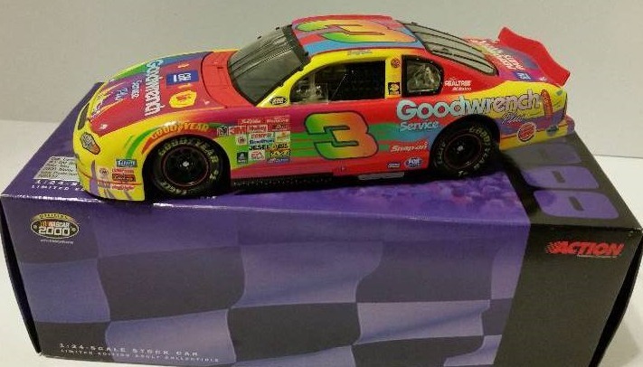 lot 58 image: Action Racing Collectables 124th Scale 2000 Chevrolet Monte Carlo GM Goodwrench Service Plus #3 Dale Earnhardt Peter Max Edition