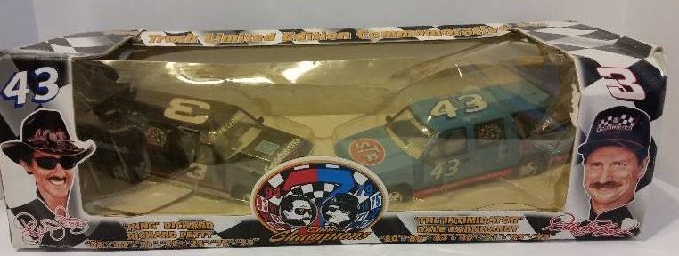 lot 85 image: Brookfield Collectors Guild 125th Scale #43 Richard Petty and #3 Dale Earnhardt 7 Time Champion Two Truck Limited Edition Set
