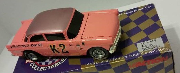 lot 97 image: WOW Action Racinng Collectables 1998 Limited Edition Dale Earnhardt K-2 1956 Ford Vistoria Coin Bank - Highly Collectable