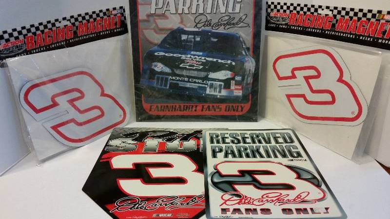 lot 70 image: Lot of (5) Dale Earnhardt Signs and Magnets - See Pictures and Description