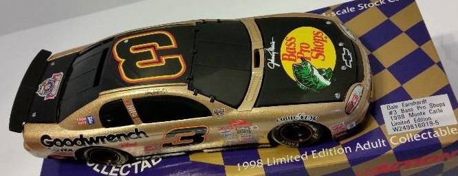 lot 106 image: Action Racing Collectables 124th Scale #3 Dale Earnhardt Bass Pro Shops Golden 1998 Chevrolet Monte Carlo