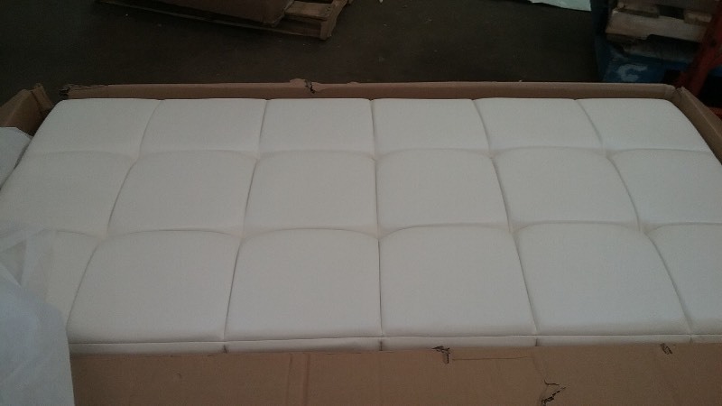 Modern Ottoman, Extra Large Leather Ottoman