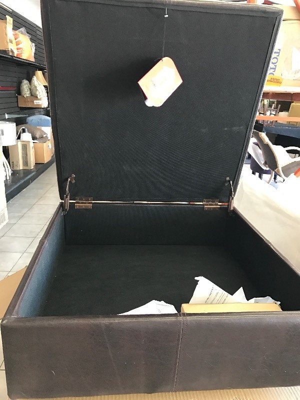Large Leather Ottoman