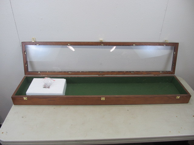 lot 22 image: Wood Gun Display Cabinet  #1 of 2