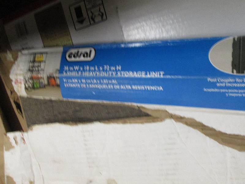 shelving lot open box edsal and hus...