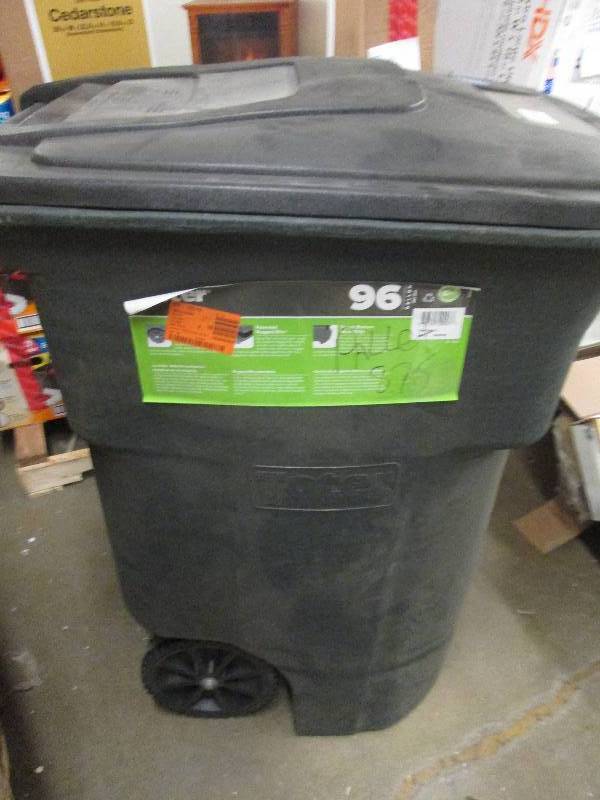 96 gallon trash can with wheels mis...
