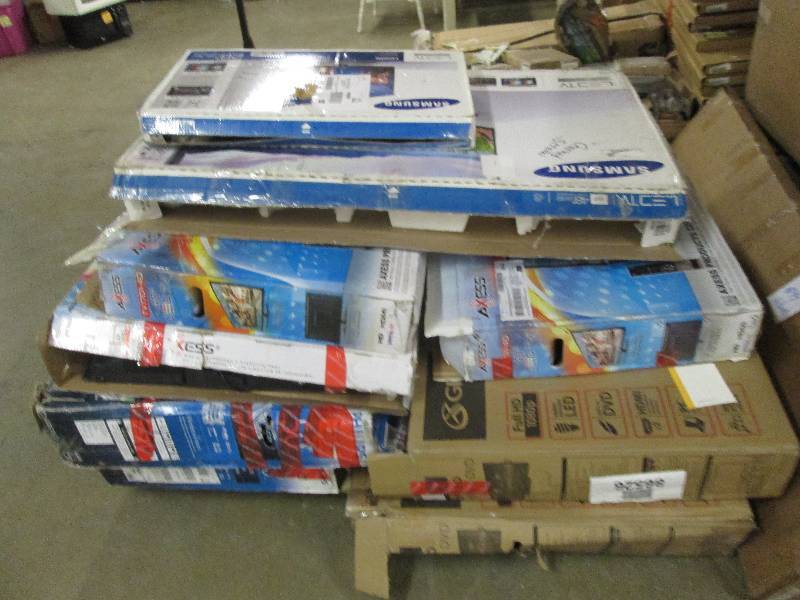 pallet of tvs with broken screen mo...