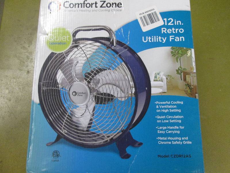 Comfort Zone 12 Retro Utility Fan Flooring Tools Shelving