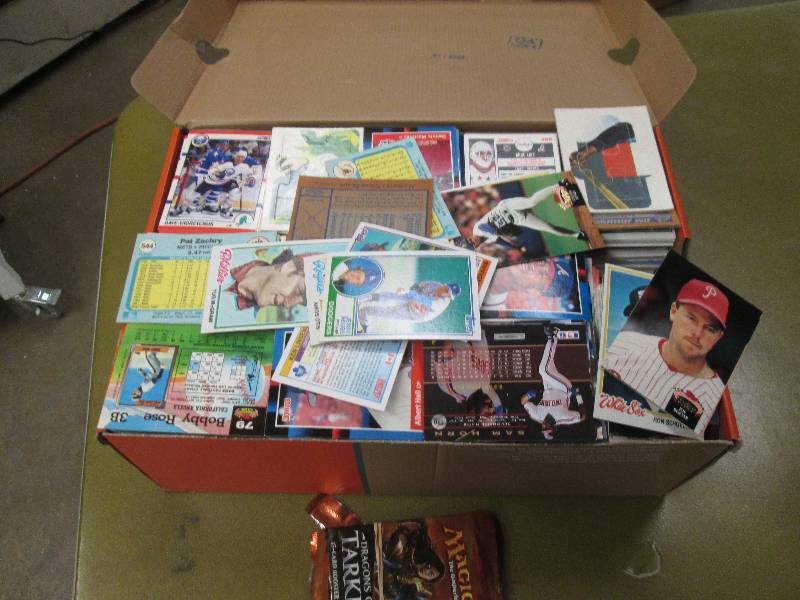 baseball , hockey cards look to be ...