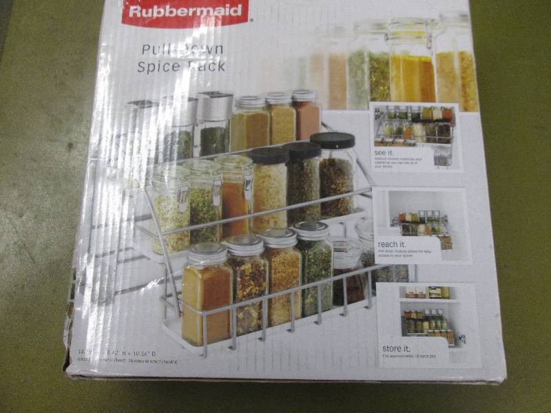 rubbermaid pull down spice rack ...