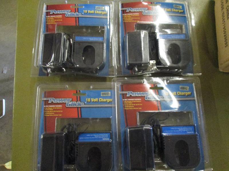 lot 1 image: 4 new power glide 18 volt chargers ...