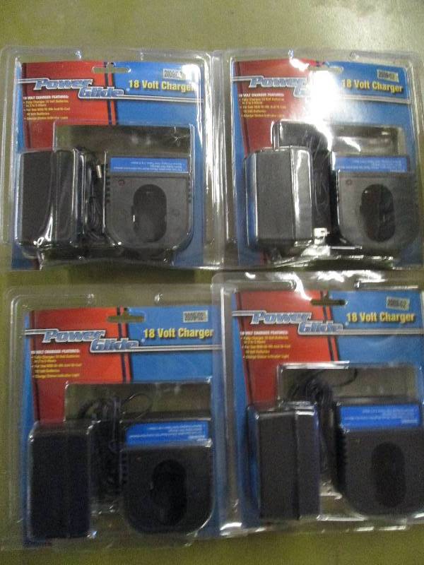 lot 2 image: 4 new power glide 18 volt chargers ...