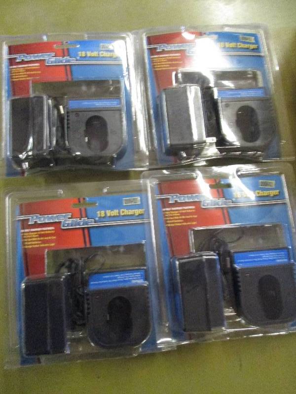 lot 5 image: 4 new power glide 18 volt chargers ...