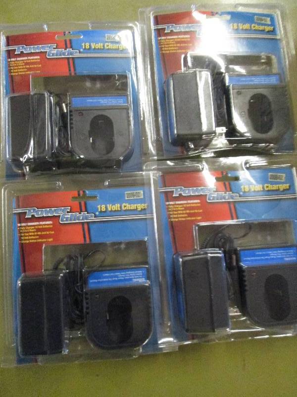 lot 11 image: 4 new power glide 18 volt chargers ...