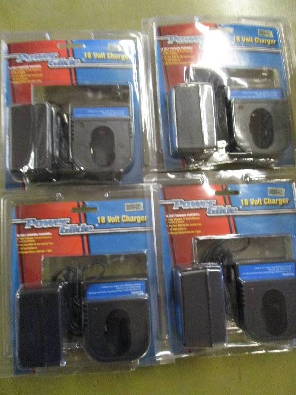 lot 12 image: 4 new power glide 18 volt chargers ...