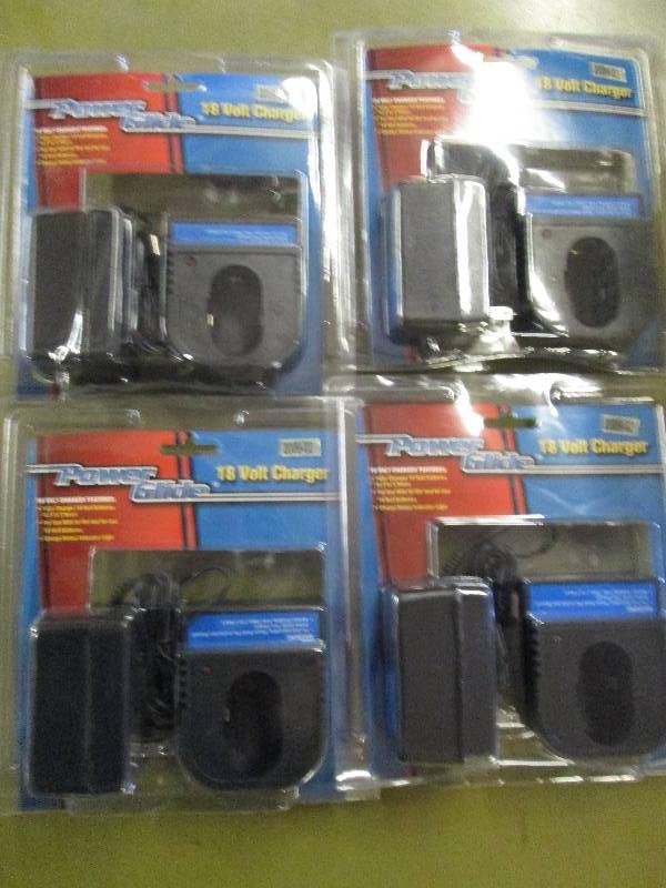 lot 13 image: 4 new power glide 18 volt chargers ...