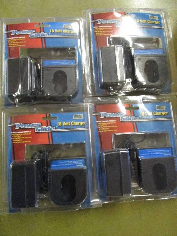 lot 15 image: 4 new power glide 18 volt chargers ...