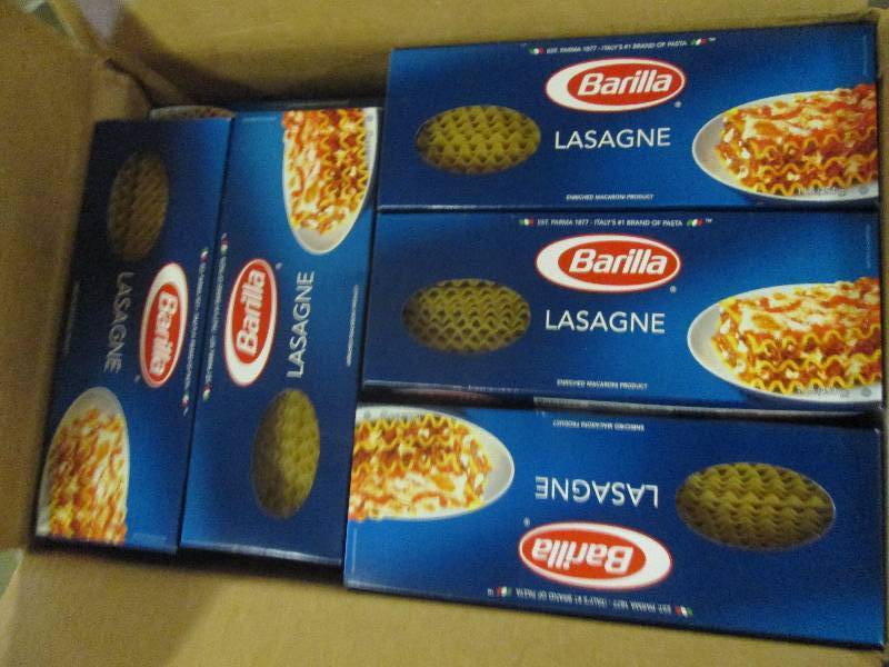 lot 48 image: 1 case of barilla lasagne noodles 2...