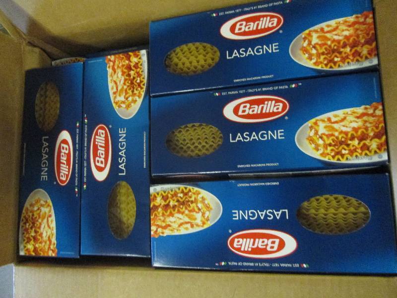 lot 50 image: 1 case of barilla lasagne noodles 2...