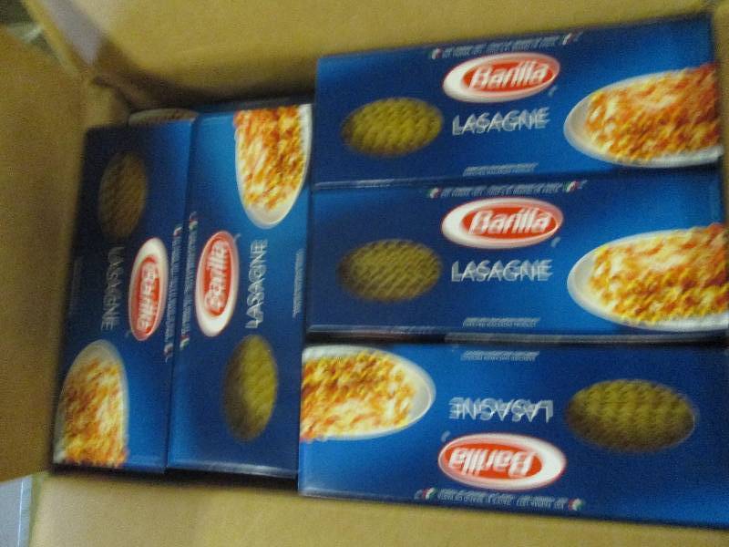 lot 51 image: 1 case of barilla lasagne noodles 2...