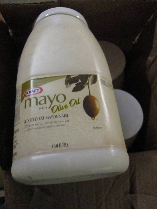 lot 209 image: 1 case 41 gallon kraft mayo with o...