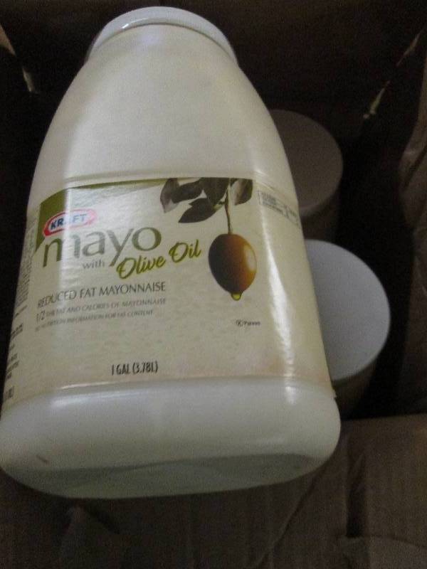 lot 210 image: 1 case 41 gallon kraft mayo with o...
