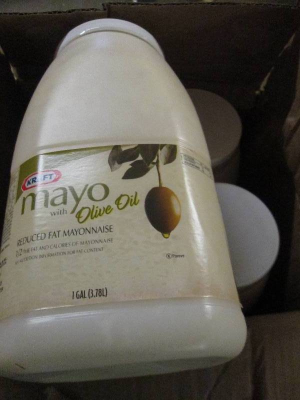 lot 211 image: 1 case 41 gallon kraft mayo with o...