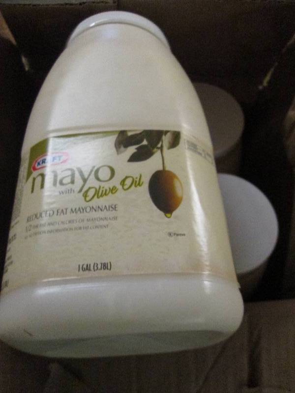 lot 216 image: 1 case 41 gallon kraft mayo with o...