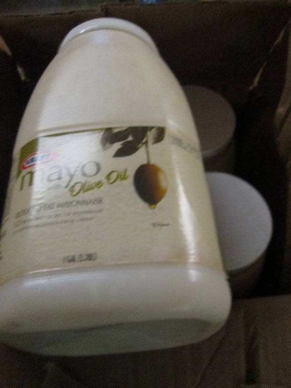 lot 220 image: 1 case 41 gallon kraft mayo with o...