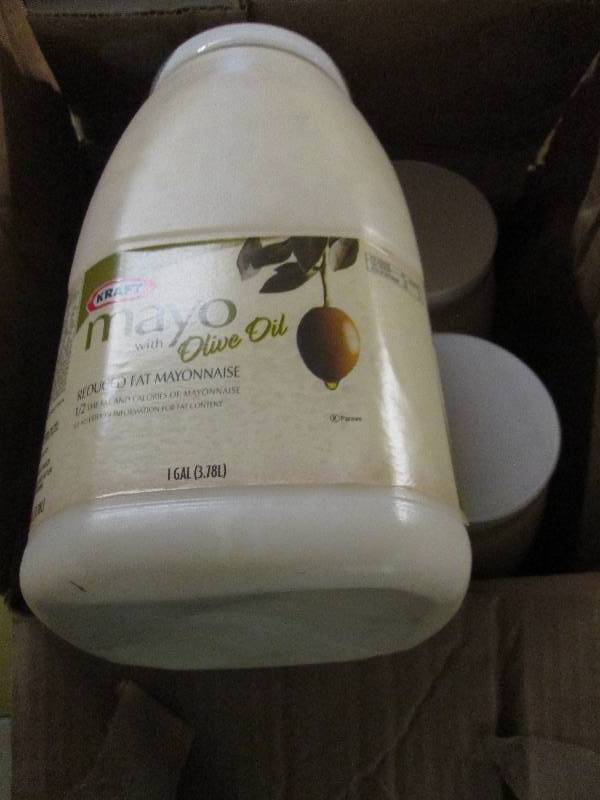 lot 222 image: 1 case 41 gallon kraft mayo with o...