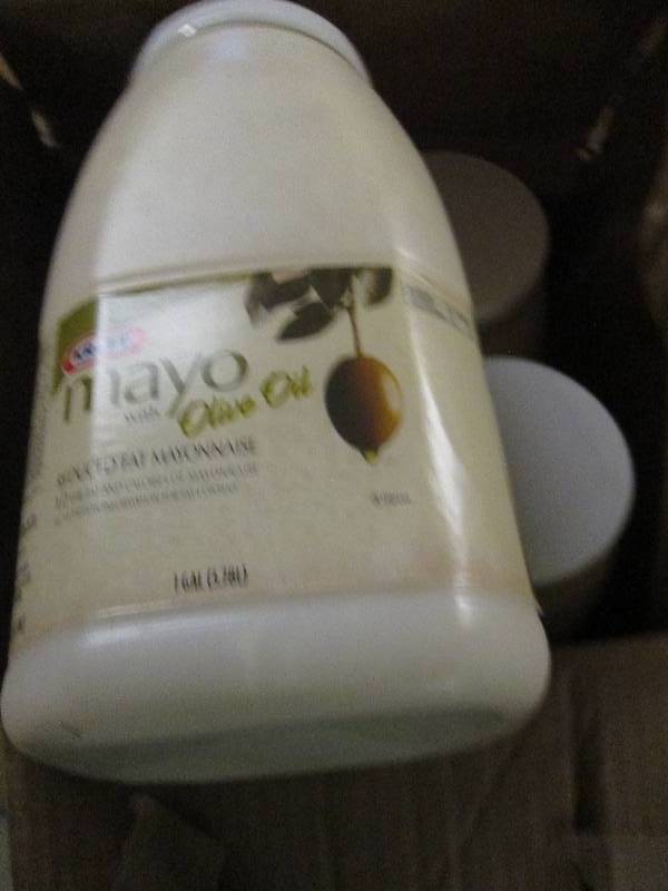 lot 223 image: 1 case 41 gallon kraft mayo with o...